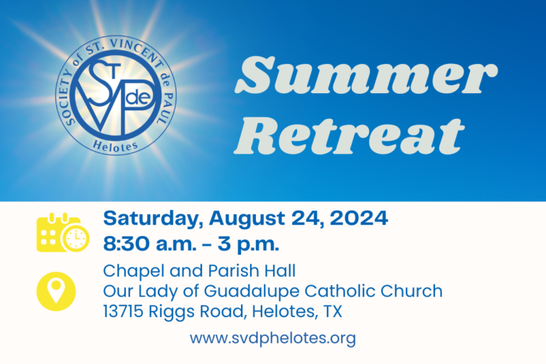 SVDP Summer Retreat