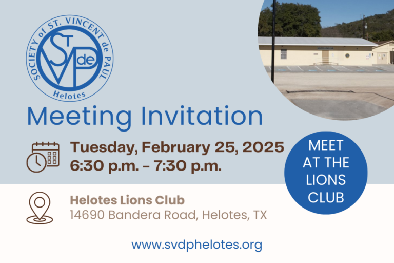 SVDP Feb. 25 Membership Meeting