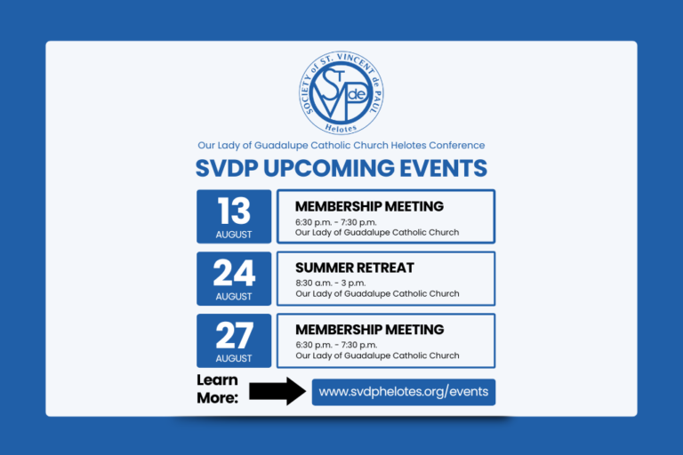 SVDP August Events